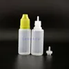 100 Pcs 20ML LDPE Plastic Dropper Bottle With Child Proof safe Caps & Tips Vapor e Juicy Liquid long nipple Untql