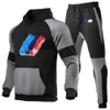 Heren Trainingspakken Motorfiets Voor M Lente En Herfst Heren Sport Trainingspak Mode Kleur Matching Hoodies Broek Set van 2 stuks 230625