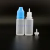 10 ml 100 pcs/lot高品質のプラスチックドロッパーボトル、子どものプルーチングキャップとヒント安全な蒸気絞りのボトル長い乳首Muhgq