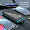 Cell Phone Power Banks 80000mAh Wireless Solar Battery Charger Portable Fast Charger High Light LED 3 USB Phone Bank For Samsung Iphone J230626