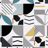 Muurstickers Geometrische Tegel Gebrek Tafelbladen Kunst Meubilair Verwijderbare Zelfklevende Waterdichte Behang Sticker