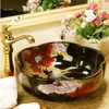 Forme de fleur Chine Lavabo en céramique fait à la main Europe Lavabo de salle de bain artistique luxueux Lavabo en céramique chinoise lavabosgood qty Slvut