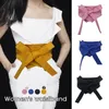 Belts Women Wide Waist Belt With Tie Bow Elegant Self Wrap Around Obi Bowknot Waistband Corset Shirt Dress Decor Girdle