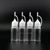100 UNIDS 10 ML PET Botella cuentagotas Punta de aguja de metal Tapa de aguja Botellas cuentagotas de alta transparencia Aboratorio de vapor exprimible Jcwhc