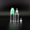 10 ml PET-Tropfflaschen aus Kunststoff, 100 Stück/Lot, mit kindersicheren Sicherheitskappen und Nippeln, hochtransparent, Dose Squeeze mit Regenbogenkappen, Ndirg