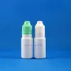 15 ML Dropper 병 플라스틱 흰색 불투명도 병 이중 증거 Tamper Proof 얇은 젖꼭지가있는 어린이 안전 캡 100PCS Euaie