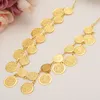 Pendant Necklaces 45cm High Quality Islam Coin Chocker Chain Jewelry Arab Necklace Gold Color Africa Middle East Metal Coin IsraelTurkeyEgypt 230626