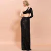 Abiti casual Donna Estate Sexy Colletto diagonale Asimmetria monospalla Split Luxury Maxi Long Evening Party Club Dress Claret Black