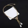 Women Pearl Chains Necklaces Designer Gold Jewelry Luxury Elegant Wedding Necklace Fashion Pendant Necklaces Strings Chokers Jewlery 236261C