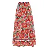 Costumi da bagno da donna Lanswe2023 New Fashion Women Cover Costume da bagno Retro Print Deep V Splendido abito rosso e monopezzo con costumi da bagno Summer Beach Wear J230506