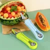 1pc Neue 4in1 Obst Werkzeug Drei-in-one Wassermelone Ball Digger Form Carving Messer Obst Cutter Set