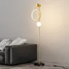 Торшеры Светодиодный подвесной светильник Nordic Minimalist Modern Living Room Decor Sofa Corner Standing Light Внутреннее освещение Спальня Прикроватная тумба