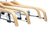 Hangers Racks 10 Pack Solid Finish Wooden Trousers Skirt With Anti Rust Clips Coat Clothes 230625