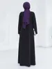 Roupas étnicas Abaya Para Mulheres Muçulmanas Robe Islã Árabe Dubai Vestido Diamante Cintura Emendada Preto Ramadã