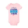 Barboteuses bébé Body je suis une version améliorée de maman bébé barboteuse filles garçons vêtements bron combinaison infantile tenue enfant en bas âge présent 230626