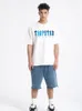 メンズTシャツトラップスターロンドン海底青色印刷Tシャツ男性夏の通気性カジュアルストリートストリート特大のコットンブランドTシャツ230625