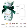 Present Wrap Green Paper Candy Boxes Bag Bright Box Baby Shower Favors Birthday Party Christmas Supplies Decoration 230625