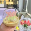 装飾的な花の花輪手作りのチューリップナイトライトレイトシェアブルフィルムDIYマテリアルベッドサイド装飾家の装飾マザーギトルフレンドの絶妙なギフト230625