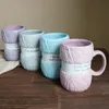 Gobelets 450 ML Coloré Laine Céramique Tasses avec Poignée Café Lait Thé Mignon Tasses Bureau À Domicile Drinkware Tasses Petit Déjeuner Tasse Couple Cadeaux 230625