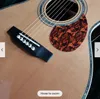 Guitarra elétrica acústica totalmente sólida estilo 00045 real abalone incrustada