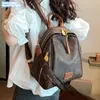 borsa a tracolla da donna all'ingrosso 2 colori semplice zaino casual stampato spesso zaino universitario in pelle resistente all'usura borsa a doppia cerniera zaini moda