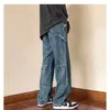 Jeans da uomo Hip Hop Pantaloni in denim neutro pantaloni a vita bassa high street Streetwear Skateboard Harajuku Denim dritto Panno Y2K 230625