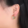 Boucles d'oreilles GODKI à la mode élégante boucle d'oreille multicolore pour les femmes mariage cubique Zircon CZ amérique du sud mariée bohème 2023