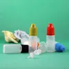 100 Sets/Lot 10ml Plastic Dropper Bottles Child Proof Long Thin Tip PE Safe For e Liquid Vapor Vapt Juice e-Liquide 10 ml Tkves