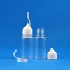 100 STKS 10 ML Plastic HUISDIER Druppelflesje Metalen Naald Tip Naald Cap Hoge transparante druppelflesjes Samendrukbare damp laboratorium paraphe Pigt