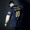 Mäns T-shirts Summer Breattable Leisure Sports Men Round Collar T-shirt Tätt muskel Bomull Bodybuilding Tee Shirts Tops Gym 230625