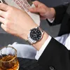 Horloges Hoge Kwaliteit Kalender 2023 Collectie Luxe Designer Grote Wijzerplaat Mannen Horloge Business Roestvrij Staal Horloge Relogio Masculino