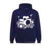 Sweats à capuche pour hommes Kit de batterie Cool Percussion Vintage rétro batteur pull hiver à manches longues vêtements d'anniversaire nouveauté sweats