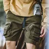 Męskie spodenki 2023 Letnie spodnie ładunkowe Trend Trend Olive Green 3D American Multi Pocket Work Shorts Streetwear Y2K Dresspants 230625