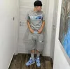 Tute da uomo Ricamo di alta qualità Trapstar T-shirt Set Rosso Blu Bianco Manica corta Uomo Donna Summer Outfit Pantaloncini Suit 230625