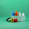 8 ML 100 Pz/lotto LDPE PE di alta qualità Bottiglie contagocce in plastica a prova di bambino Sicuro Flacone da spremere con capezzolo lungo Telke