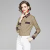 Women's Blouses & Shirts Designer Fashion Letter Printing For Long Sleeve Cardigan Buttons Casual Brand Shirt