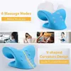 Body Neck Massager Neck Massage Pillow Neck Shoulder Cervical Chiropractic Traction Device Massage Pillow for Pain Relief