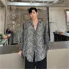 Casual herenoverhemden Chique heren Originele ontwerper Bloemenprint Blouse met lange mouwen Oversized Streetwear Sociale mannelijke kleding Lente