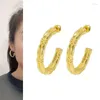 Hoop Earrings Gold Color Copper For Women Chunky Trendy Small Huggie Earring Romantic Summer Gifts Jewelry Accessories