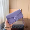 Designer Bag Hold Bag Luxury Women's Handbag Leather Wrap Leather Mini Bag Purple Bag