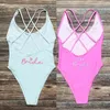 Maillots de bain pour femmes S-XXL Maillot de bain Team BrideBride Femme Maillot de bain une pièce Femme Bachelorette Party Monokini Beachwear Plus Size