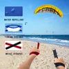 Kite Accessories High Quality 2.5m Yellow Dual Line Parafoil Kite WithFlying Tools Power Braid Sailing Kitesurf Rainbow Sports Beach 230625