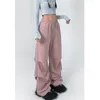 Damesbroek Deeptown Y2k Roze Cargo Parachute Vrouwen Hippie Oversized Joggers Joggingbroek Streetwear Baggy Wijde Pijpen Broek 90s Vintage