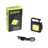 Mini LED Tragbare Schlüsselanhänger Taschenlampe Multifunktions COB Arbeitslicht USB Aufladbare Starke Magnet Outdoor Camping Laterne