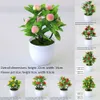 Planters Pots Artificial Plants Bonsai Flowers Apple Lemon Fruit Chili Tree Potted Window Decor Plastic Garden Fake Plant Potted Home Decor R230621