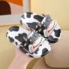 Slipper Summer Childrens Slippers Cow Pattern Nonslip Breathable Cute Cartoon Boys Girls Comfortable Soft Home Shoes Kids 230626