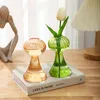 Planters POTS Simple Pumpkin Cone Glass Vases Transparent glas Blomkrukor för Home Hydroponic Flower Living Bitaborddekor