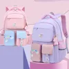 Mochilas coreanas moda arco-íris alça de ombro bolsa escolar para adolescentes meninas mochilas impermeáveis infantis mochilas escolares para crianças mochilas 230626