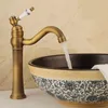 Miscelatore per acqua calda e fredda Rubinetto per lavabo Rubinetto per lavabo in rame antico stile europeo Rubinetti per lavabo da cucina Nqunp