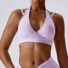 Designer Lltank Top Crop Top Summer Padded Yoga Sports Bras Top Women Racerback Wireless V Neck Workout Gym BH Crop Tops